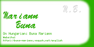 mariann buna business card